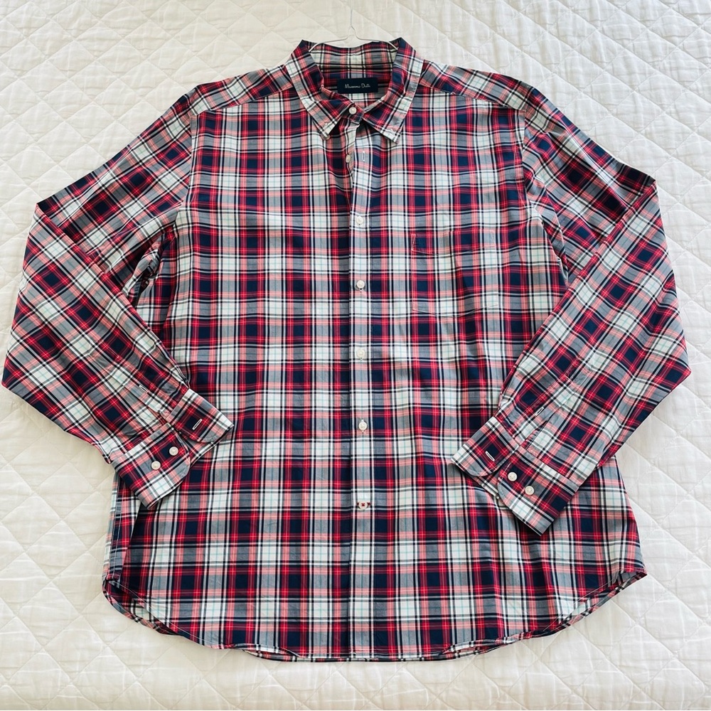 Massimo Dutti Plaid Button Down Long Sleeve